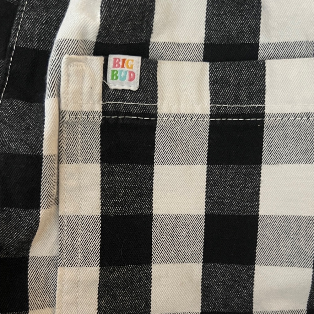 Big Bud Press Black and White Checkered Trouser Shorts - Picture 4 of 4